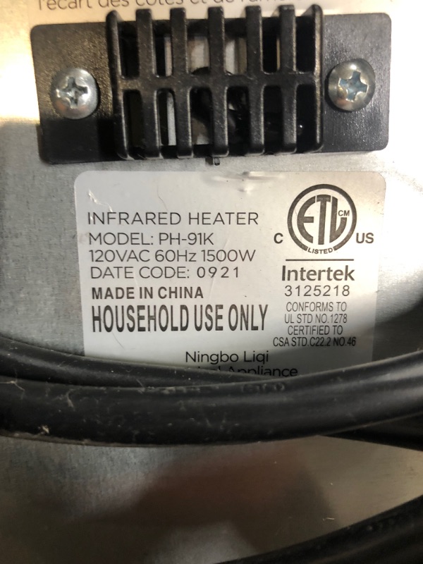 Photo 1 of Briza Infrared Space Heater - Infrared Portable Indoor Heater - Small Electric Heater - Personal Space Heater - For Large Living Room/Bedroom/Office - Dual Function Timer - 1500W