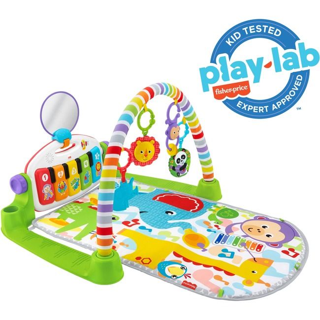 Photo 1 of Fisher-Price Deluxe Kick & Play Piano Gym Infant Playmat with Electronic Learning Toy, Green
