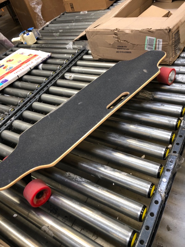 Photo 2 of Electric Skateboard Youth Electric Longboard with Wireless Remote Control, 12 MPH Top Speed, 10 KM Range, 7 Layers Maple Longboard(US Stock)
