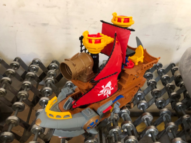 Photo 3 of Fisher-Price Imaginext Shark Bite Pirate Ship, Playset with Pirate Figures and Accessories for Preschool Kids Ages 3 to 8 Years --------- OUT OF THE BOX NEW, MISSING 2 CHARACTERS