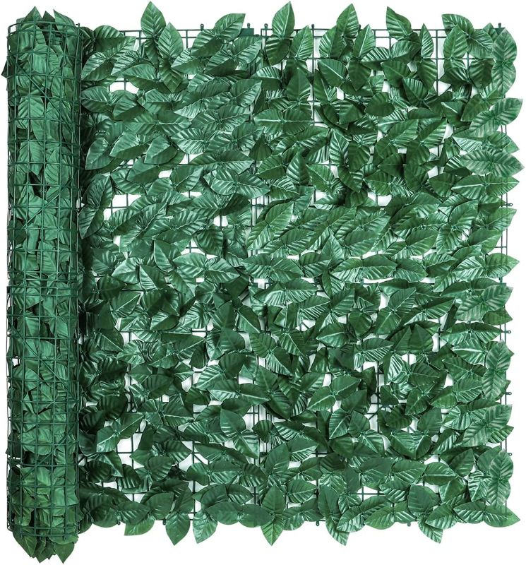 Photo 1 of Artificial Ivy Privacy Fence Screen, 39.3 x 118.1 Inch Artificial Ivy Leaf Hedge Fence Vines Privacy Fence Screen for Home Outdoor Garden Birthday Party Yard Privacy Decor?Green?