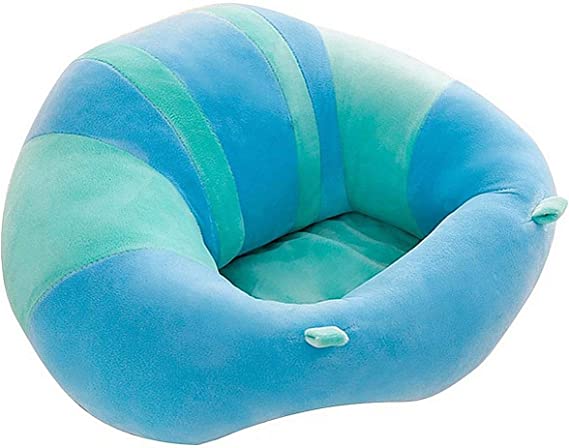 Photo 1 of  Baby Support Seat Sofa Plush Soft Animal Shaped Baby Learning to Sit Chair Keep Sitting Posture Comfortable for 3-16 Months Baby (Blue)