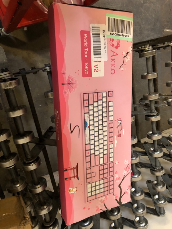 Photo 1 of Akko 108-Key 3108 Keyboard, Full Layout World Tour Tokyo Wired Pink Gaming Mechanical Keyboard, Programmable with OEM Profiled PBT Keycaps and N-Key Rollover (Akko 2nd Orange Tactile Switch) Akko 2nd Gen Orange