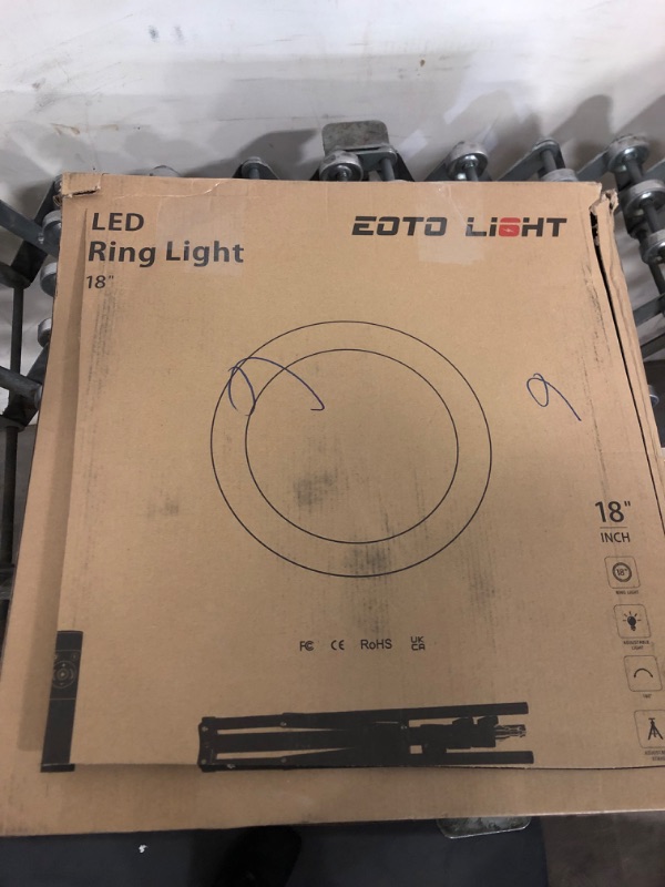 Photo 3 of 18 inch LED Ring Light with Tripod Stand Dimmable Makeup Selfie Ring Light for Studio Portrait YouTube Vlog Video Shooting with Carrying Bag and Remote Controller, CRI 90