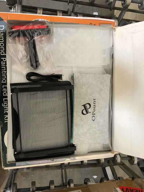 Photo 3 of PP OPOUNT 72 PCS A3 Super Large Led Light Pad Kit, 3-Level Adjustable Light Board with Diamond Storage Box, Felt Hand Held Bag, Metal Stand, Diamond...