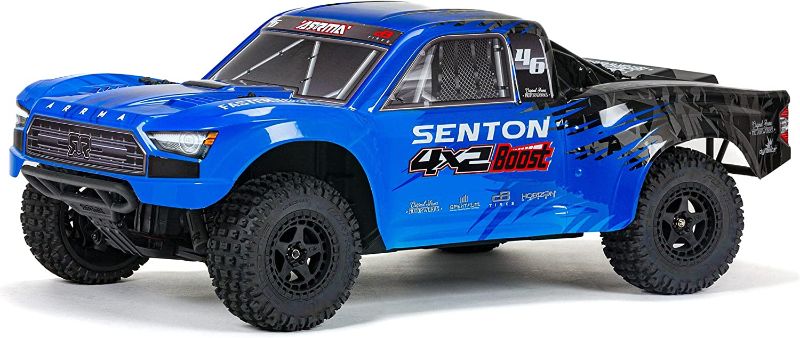 Photo 1 of ARRMA RC Truck 1/10 SENTON 4X2 Boost MEGA 550 Brushed Short Course Truck RTR (Batteries and Charger Not Included), Blue, ARA4103V4T2