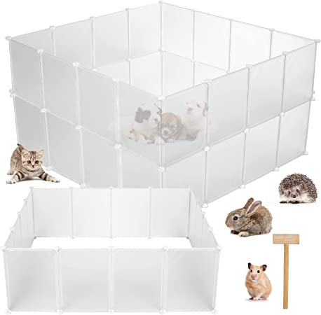 Photo 1 of 10 Panels Puppy Playpen Pet Playpen Guinea Pig Rabbit Dog Playpen Pet Fence Portable Small Animal Playpen for Small Animal Pets Puppies Hamsters Bunny Ferret Hedgehog Turtles Mice, DIY, 