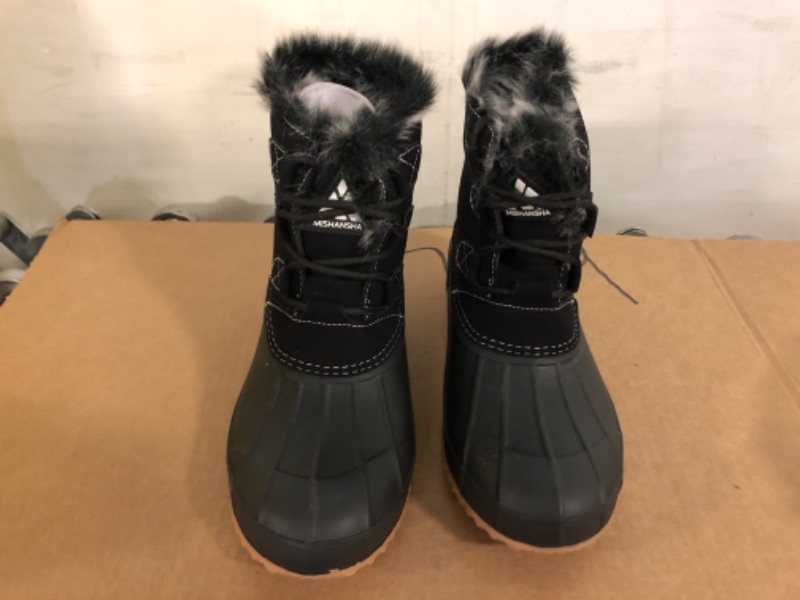 Photo 4 of SIZE 9----Women's Snow Boots Mid Calf Insulated Duck Boot Cold Weather Winter Shoes Warm Waterproof Non SliIP