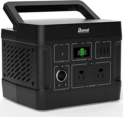 Photo 1 of Bonai Portable Power Station, Powerhouse 280.8Wh Backup Lithium Battery, 110V/400W Solar Generator with 2 AC Outlets, 3 USB-C Ports, LED Light for Outdoor, Camping, Travel, RV, Power Outage, Emergency
