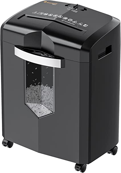 Photo 1 of Bonsaii Home Office Paper Shredder, 12-Sheet 40-Minute High Security Micro Cut Shredder for CD/Card/Staple/Clip, Jam-Free Quiet Heavy Duty Shredder with 5.5 Gal Big Pullout Bin, C267-B
