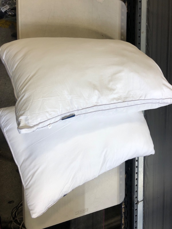 Photo 2 of viewstar Pillows Queen Size Set of 2, Down Alternative Bed Pillows, Back Side Sleeper Pillow for Neck and Shoulder Support, Soft Fluffy Hotel Pillows with Gusset Design, Machine Washable, 20" x 30"
