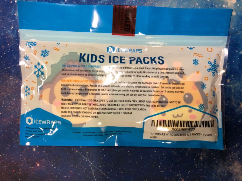 Photo 2 of ICEWRAPS Kids Ice Packs for Boo Boos | Soft Gel Ice Packs for Kids First Aid Kit | Boo Boo Ice Packs for Kids | Reusable Kids Ice Packs for Injuries | Soft Ice Packs for Pain Relief | Pack of 4
