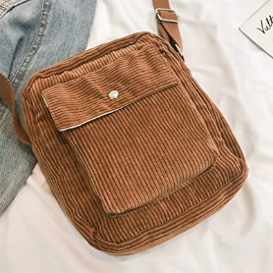 Photo 2 of Corduroy Shoulder Tote Bag Women's Crossbody Shoulder Handbags Mini Canvas bag BLACK 
