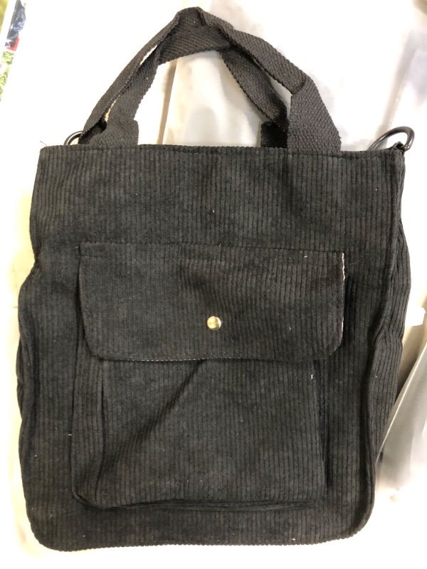 Photo 1 of 

Corduroy Shoulder Tote Bag Women's Crossbody Shoulder Handbags Mini Canvas bag BLACK 

