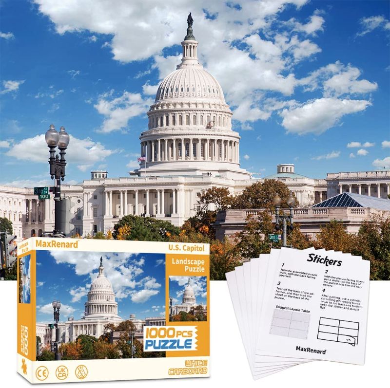 Photo 1 of BUSCBEAR Famous Building U.S. Capitol Puzzle 1000 Pieces for Adults Jigsaw Puzzle
