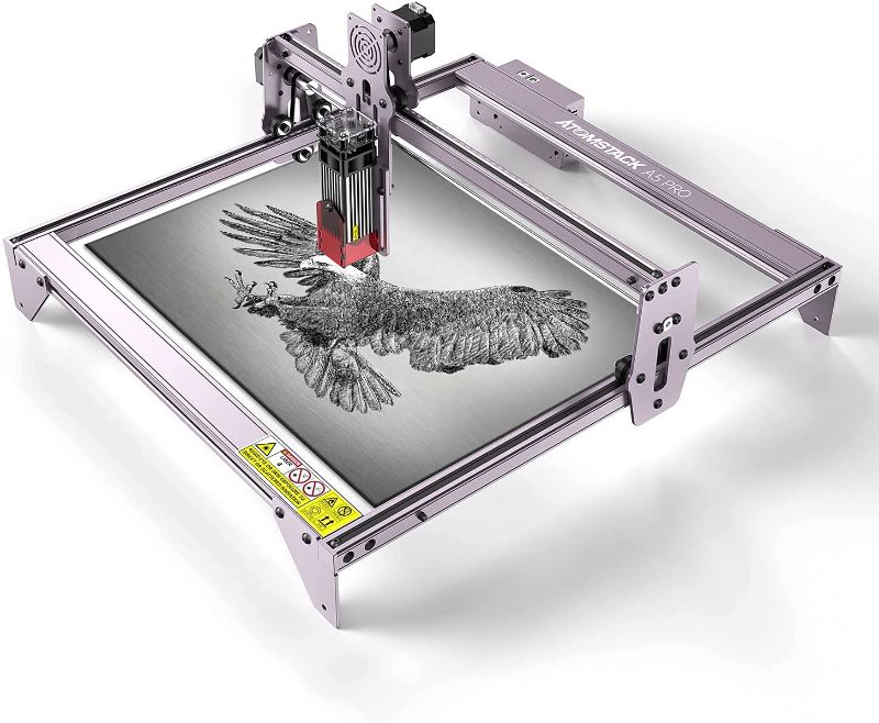 Photo 1 of ATOMSTACK A5 Pro Laser Engraver, 40W Laser Engraving Cutting Machine for Wood, 5W-5.5W Output Power, Compressed Spot CNC Carving DIY Laser Master, Eye Protection Fixed-Focus, 400x410mm
PURPLE