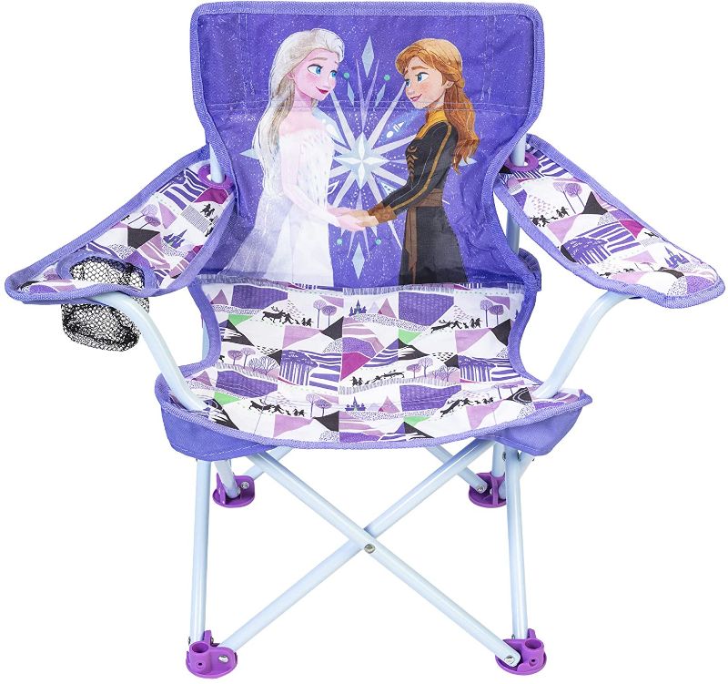 Photo 1 of Disney Frozen 2 Kids Camp Chair Foldable Chair with Carry Bag, Purple
