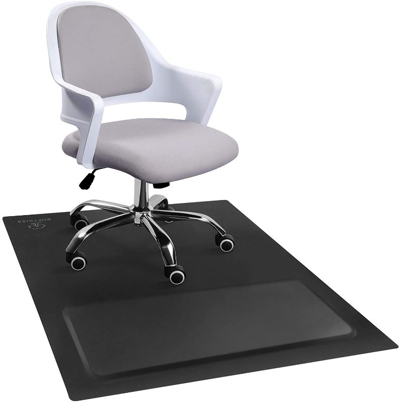 Photo 1 of Anti-Fatigue Standing Office Chair Mat for Hardwood Floor with Cushioned Foam Foot Support, 48” x 36” Desk Chair mat, Scratch Resistant and Waterproof Anti-Slip Surface, Soft Ergonomic Cushion
