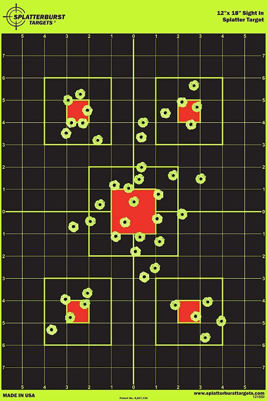 Photo 1 of 25 count12"x18" Sight in Splatterburst Target - Instantly See Your Shots Burst Bright Florescent Yellow Upon Impact!
