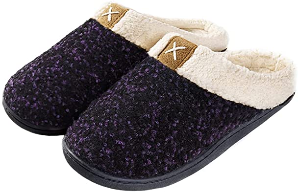 Photo 1 of size 39/38  ---ULTRAIDEAS Women's Fuzzy Wool-Like House Shoes with Memory Foam, Gift for Women, Ladies Slippers with Indoor &Outdoor Anti-Skid Rubber Sole
