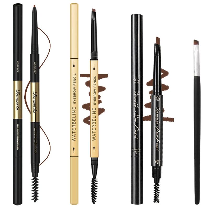 Photo 1 of 3 Different Eyebrow Pencils,Creates Natural Looking Brows Easily And Lastes All Day,4-in-1:Eyebrow Pencil *3; Eyebrow Brush *1,Middle Brown #-02015008