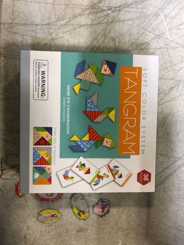 Photo 2 of Atoylink Wooden Pattern Blocks Set Animals Tangrams Shapes Puzzle Toddlers Brain Teaser Puzzles Preschool Montessori Educational Toys for 3+ Year Old Kids Boys Girls