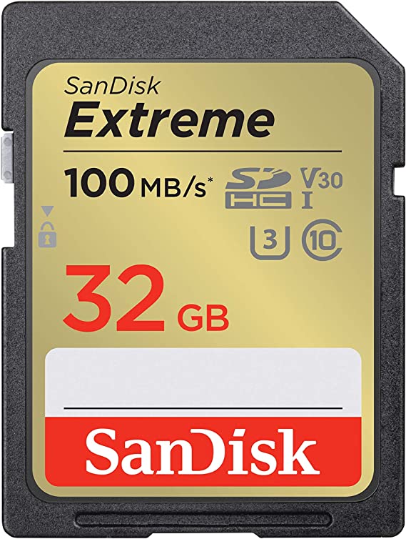 Photo 1 of SanDisk 32GB Extreme SDHC UHS-I Memory Card - C10, U3, V30, 4K, UHD, SD Card - SDSDXVT-032G-GNCIN
