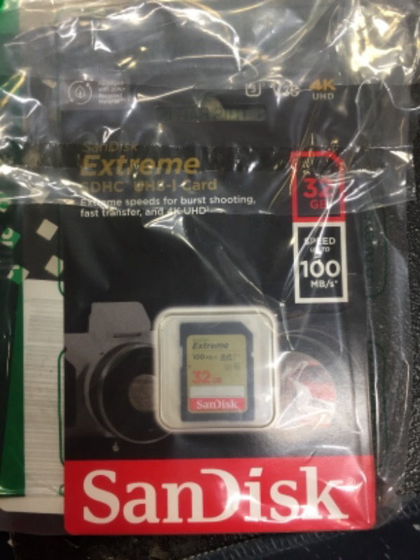 Photo 2 of SanDisk 32GB Extreme SDHC UHS-I Memory Card - C10, U3, V30, 4K, UHD, SD Card - SDSDXVT-032G-GNCIN
