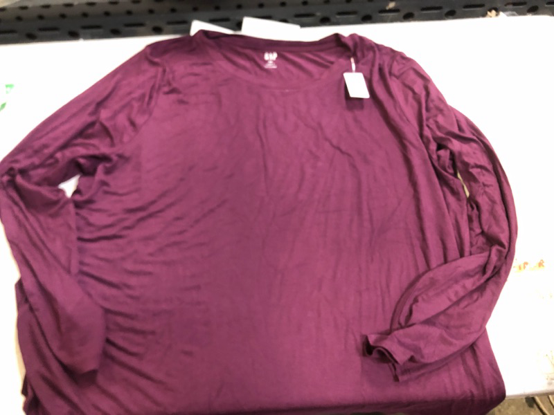 Photo 1 of GAP Women's Long Sleeve Favorite Boatneck -- Merlot -- Size XXL