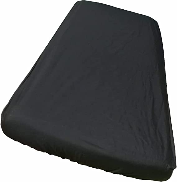 Photo 1 of Baby Crib Size Mattress Fitted Sheet -- 32x38 in. -- Black 

