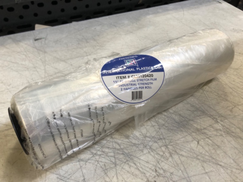 Photo 2 of 18" Stretch Film/Wrap 80 Gauge 1200ft 500% Stretch Clear Cling Durable Adhering Packing Moving Packaging Heavy Duty Shrink Film (1 Roll 80 Gauge, Clear)
