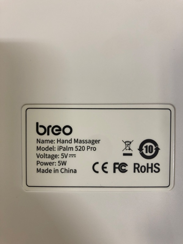 Photo 4 of Breo iPalm520 Electric Acupressure Palm Hand Finger Massager with Air Pressure Heat Compress and LCD Display for a Gift of Fingers Strain/Numbness Relief (LCD Version)