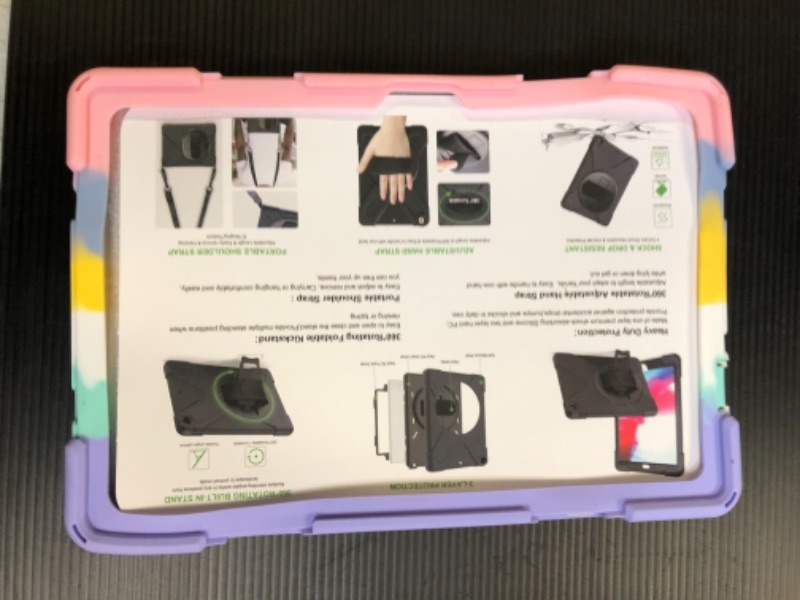 Photo 1 of Weuiean Fire HD 10/ 10 Plus Tablet Case with Pencil (11th Generation, 2021 Release), Triangle Install Plate,Screen Protector, 360 Rotating Stand Hand Strap, Full-Body Drop Proof Protection Case - Pink
