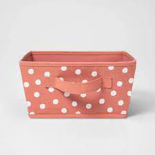 Photo 1 of Canvas Dot Bin - Pillowfort™ Rose Pink

