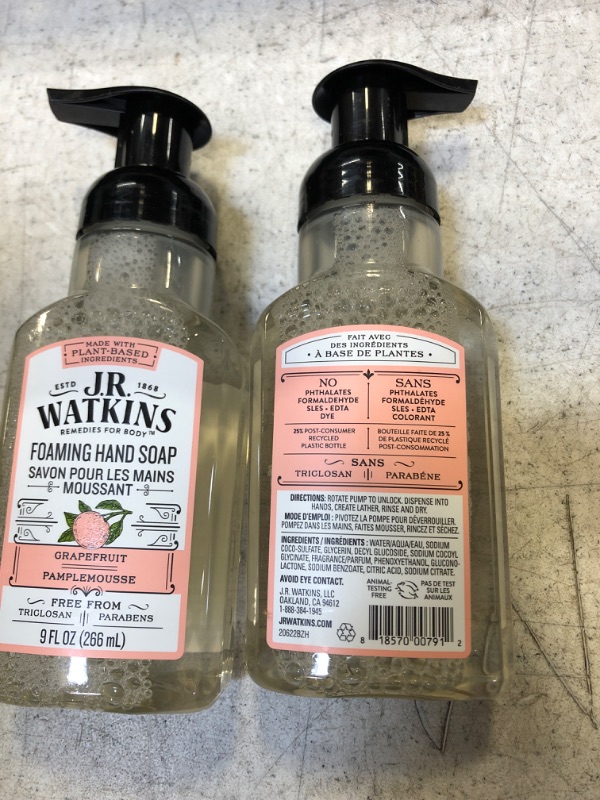 Photo 2 of 2 COUNT J R Watkins Foaming Hand Soap Grapefruit 9 Fl Oz (266 Ml)