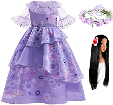 Photo 1 of Kids Girl Cartoon Princess Dress Halloween Cosplay Set with Backpack SIZE 130 .  KIDS 6-7 YEARS 