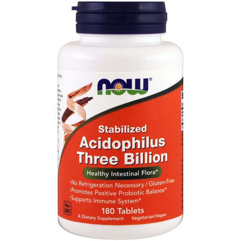 Photo 1 of Acidophilus Three Billion 180 Tablets NOW Foods JULY 2023 EXP 