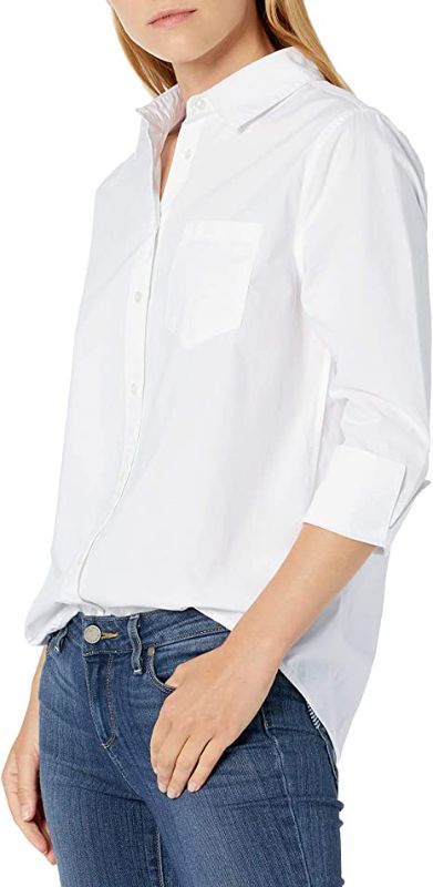 Photo 1 of Amazon Essentials Women's Classic-Fit 3/4 Sleeve Poplin Shirt
3 PACK
SIZE XSMALL