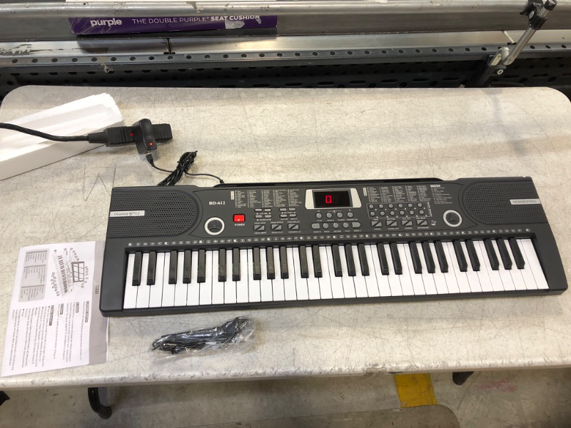 Photo 3 of 61 Keys Keyboard Piano, Electronic Digital Piano with Built-In two Speaker Microphone, With Sheet Stand, Portable Keyboard