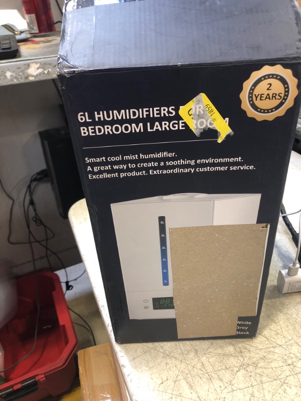 Photo 3 of 6L Humidifiers for Bedroom Large Room, Cool Mist Humidifiers ( USED ITEM )