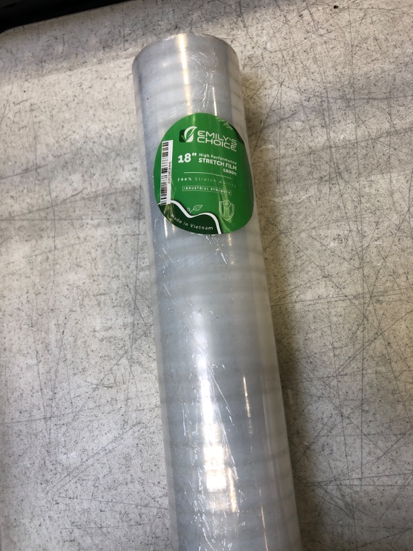 Photo 2 of Emily's Choice 18" 60 Gauge High Performance Stretch Film 1000ft 700% Stretch Wrap Industrial Shrink Wrap Fit for Moving