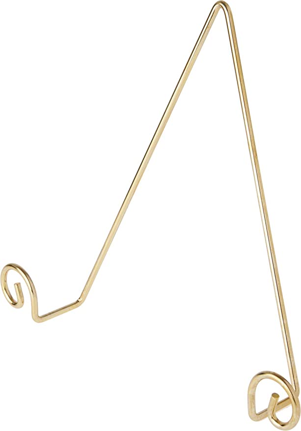 Photo 1 of Bard's Shiny Gold-toned Wall Mountable Plate Hanger, 10" H x 10.5" W x 2" D (For Plates 10" - 14")
