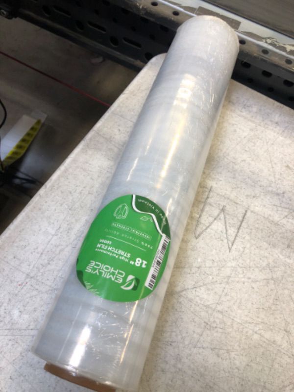 Photo 2 of Emily's Choice 18" 60 Gauge High Performance Stretch Film 1000ft 700% Stretch Wrap Industrial Shrink Wrap Fit for Moving