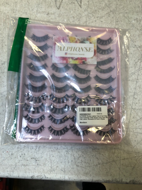 Photo 2 of ALPHONSE Russian Lashes Pack D Curl Strip False Eyelashes Fluffy Volume Curly Faux Mink Fake Lashes Wholesale 20 Pairs 5 Styles
