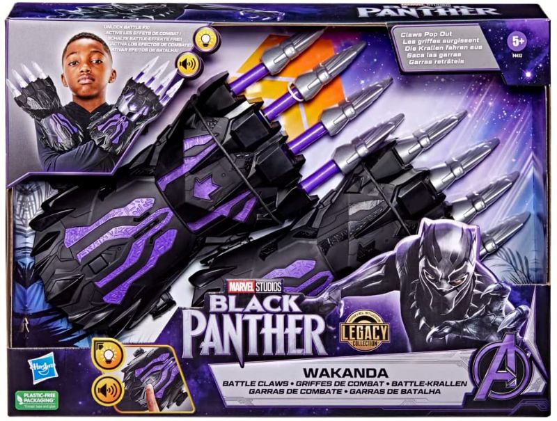 Photo 1 of Marvel Studios' Black Panther Legacy Wakanda FX Battle Claws with Lights and Sounds, Role Play, Super Hero Toys for Kids Ages 5 and Up
out of package 
