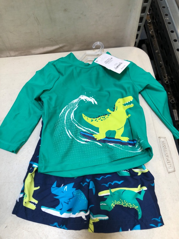 Photo 2 of Carter's Just One You® Baby Boys' Dino Print Rash Guard Set - Light Teal Green
SIZE 9 MONTHS 