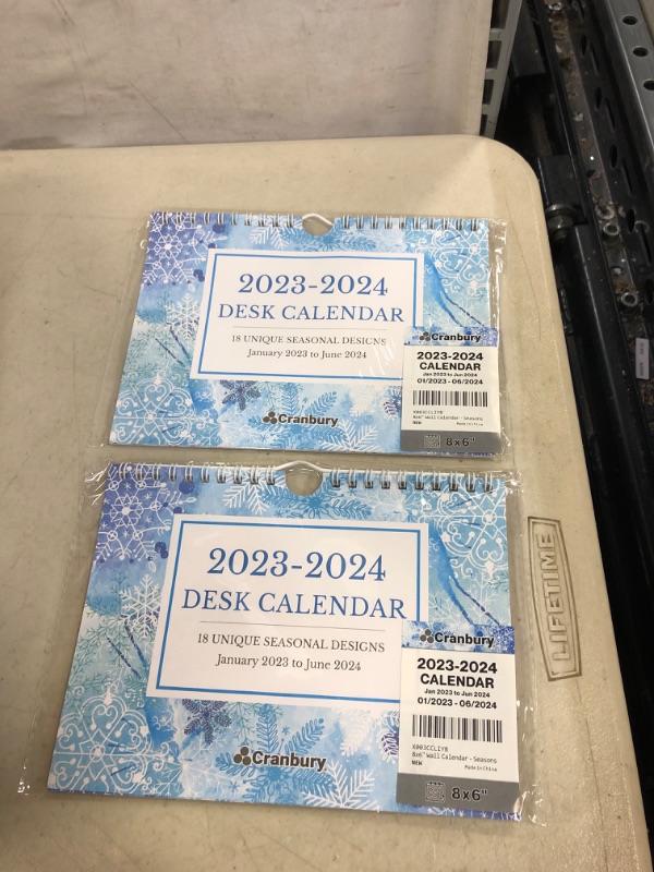 Photo 2 of CRANBURY Mini Wall Calendar 2023 2024 - (8x6, Seasons) Use to June 2024, Small Wall Calendar for Locker, Fridge or Bulletin Board, Includes Stickers 2023 Seasons 2 pack 