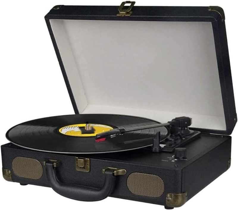 Photo 1 of Record Player Turntable For Vinyl Record Player,phonograph Record Player With 4.2 Wireless Bluetooth,Portable Phonograph With Built-in Speakers,Support 7/10/12 Size Record Interesting life
