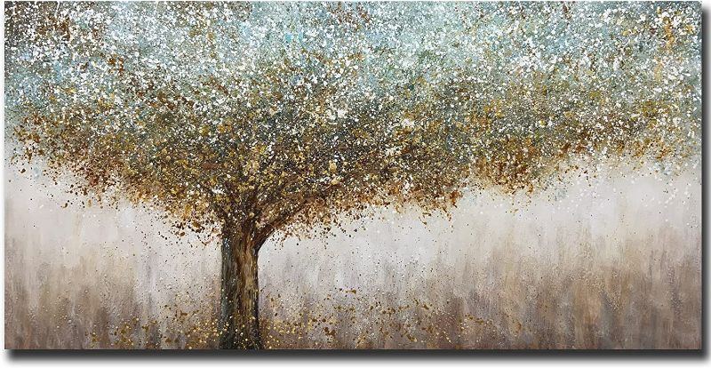 Photo 1 of  30x60 inch Abstract Canvas Art 100% Hand-Painted Oil Painting Wall Art Pieces Framed Canvas Paintings Contemporary Artwork Decoration