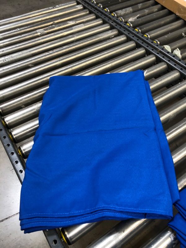 Photo 3 of  1 Royal Blue Tablecloths for 8 Foot Rectangle Tables 90 x 156 Inch - 8ft Rectangular Bulk Linen Polyester Fabric Washable Long Clothes for Wedding Reception Banquet Party Buffet Restaurant